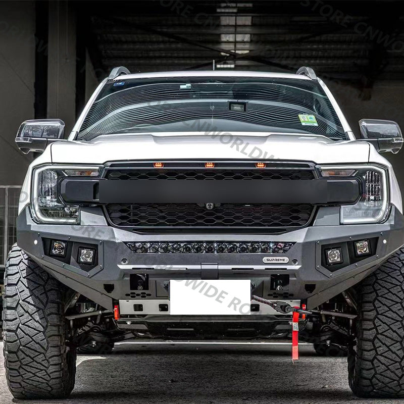 For FORD RANGER 2023 T9 MK4 PX4 High Version XLT WILDTRAK SPORT Front Grills Raptor Style Grille with Led Light Upgrade Tuning